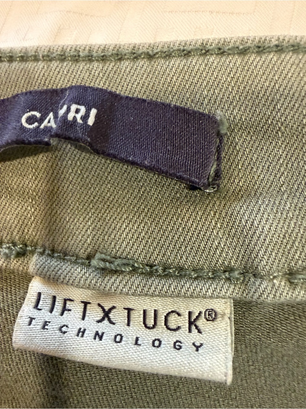 NYDJ 1X Olive Green Denim Pants - Picture 7 of 10